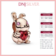 [Chính hãng] Charm bạc 925 cao cấp - Charm Rabbit Rose With Cherries Jubilee Red thích hợp để mix vòng tay charm bạc cao cấp - DN521