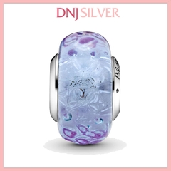 [Chính hãng] Charm bạc 925 cao cấp - Charm Wavy Lavender Murano Glass thích hợp để mix vòng tay charm bạc cao cấp - DN554