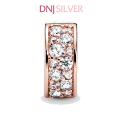 [Chính hãng] Charm bạc 925 cao cấp - Charm RoseClear Pavé Clip thích hợp để mix vòng tay charm bạc cao cấp - DN622