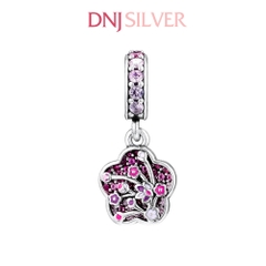 [Chính hãng] Charm bạc 925 cao cấp - Charm Pave Blossom Flower Silver Hanging thích hợp để mix vòng tay charm bạc cao cấp - DN606