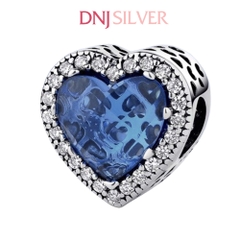 [Chính hãng] Charm bạc 925 cao cấp - Charm Pave Clear Radiant Hearts thích hợp để mix vòng tay charm bạc cao cấp - DN631