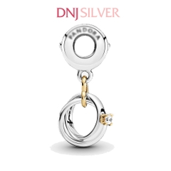 [Chính hãng] Charm bạc 925 cao cấp - Charm Two-Tone Wedding Rings Dangle thích hợp để mix vòng tay charm bạc cao cấp - DN604