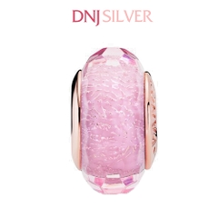 [Chính hãng] Charm bạc 925 cao cấp - Charm  Rose Pink Shimmering Murano Glass thích hợp để mix vòng tay charm bạc cao cấp - DN704