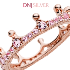 Nhẫn bạc 925 cao cấp - Nhẫn Pink Sparkling Crown