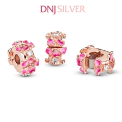 [Chính hãng] Charm bạc 925 cao cấp - Charm Pink Peach Blossom Flower thích hợp để mix vòng tay charm bạc cao cấp - DN607