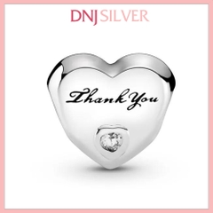 [Chính hãng] Charm bạc 925 cao cấp - Charm Polished Thank You Heart thích hợp để mix vòng tay charm bạc cao cấp - DN542
