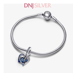 [Chính hãng] Charm bạc 925 cao cấp - CharmCelestial Shooting Star Heart Double Dangle thích hợp để mix vòng tay charm bạc cao cấp - DN579