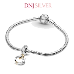 [Chính hãng] Charm bạc 925 cao cấp - Charm Two-Tone Wedding Rings Dangle thích hợp để mix vòng tay charm bạc cao cấp - DN604