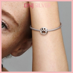 [Chính hãng] Charm bạc 925 cao cấp - Charm Openwork Paw Print thích hợp để mix vòng tay charm bạc cao cấp - DN551
