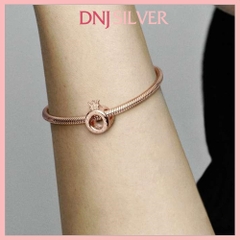 [Chính hãng] Charm bạc 925 cao cấp - Charm Rose Logo & Crown O thích hợp để mix vòng tay charm bạc cao cấp - DN550