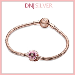 [Chính hãng] Charm bạc 925 cao cấp - Charm RoseGold Pink Daisy thích hợp để mix vòng tay charm bạc cao cấp - DN553