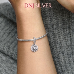 [Chính hãng] Charm bạc 925 cao cấp - Charm Sparkling Snowflake Double Dangle thích hợp để mix vòng tay charm bạc cao cấp - DN581
