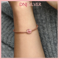 [Chính hãng] Charm bạc 925 cao cấp - Charm RoseGold Pink Daisy thích hợp để mix vòng tay charm bạc cao cấp - DN553