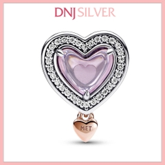 [Chính hãng] Charm bạc 925 cao cấp - Charm Two-tone Openwork Mom & Heart thích hợp để mix vòng tay charm bạc cao cấp - DN567
