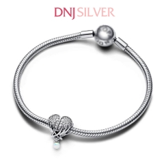 [Chính hãng] Charm bạc 925 cao cấp - Charm Moments Sparkling Angel Wings & Heart Sterling thích hợp để mix vòng tay charm bạc cao cấp - DN573