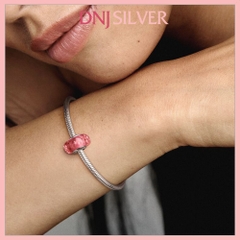 [Chính hãng] Charm bạc 925 cao cấp - Charm Wavy Fancy Pink Murano Glass thích hợp để mix vòng tay charm bạc cao cấp - DN555