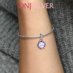 [Chính hãng] Charm bạc 925 cao cấp - Charm Purple Daisy Dangle thích hợp để mix vòng tay charm bạc cao cấp - DN013