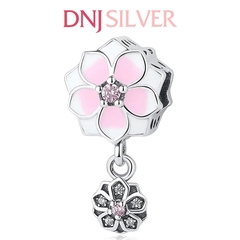 [Chính hãng] Charm bạc 925 cao cấp - Charm Dangling Pink Magnolia Flower thích hợp để mix vòng tay charm bạc cao cấp - DN331