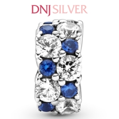 [Chính hãng] Charm bạc 925 cao cấp - Charm Clear & Blue Sparkling Clip thích hợp để mix vòng tay charm bạc cao cấp - DN170