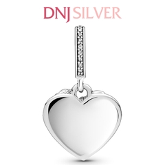 [Chính hãng] Charm bạc 925 cao cấp - Charm Bow & Love Heart Dangle thích hợp để mix vòng tay charm bạc cao cấp - DN003