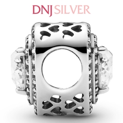 [Chính hãng] Charm bạc 925 cao cấp - Charm Sparkling Levelled Hearts thích hợp để mix vòng tay charm bạc cao cấp - DN017