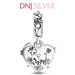 [Chính hãng] Charm bạc 925 cao cấp - Charm Disney Winnie the Pooh & Piglet Double Dangle thích hợp để mix vòng tay charm bạc cao cấp - DN512