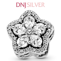 [Chính hãng] Charm bạc 925 cao cấp - Charm Sparkling Snowflake Pavé thích hợp để mix vòng tay charm bạc cao cấp - DN169