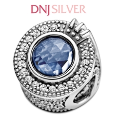 [Chính hãng] Charm bạc 925 cao cấp - Charm Sparkling Blue Crown O thích hợp để mix vòng tay charm bạc cao cấp - DN033