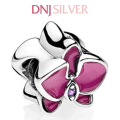 [Chính hãng] Charm bạc 925 cao cấp - Charm Orchid thích hợp để mix vòng tay charm bạc cao cấp - DN273