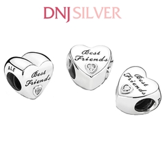 [Chính hãng] Charm bạc 925 cao cấp - Charm Best Friends Heart thích hợp để mix vòng tay charm bạc cao cấp - DN420