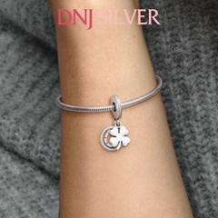 [Chính hãng] Charm bạc 925 cao cấp - Charm Lucky Four-Leaf Clover Dangle thích hợp để mix vòng tay charm bạc cao cấp - DN228