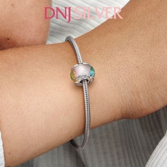 [Chính hãng] Charm bạc 925 cao cấp - Charm Multicolour Murano Glass & Curved Feather thích hợp để mix vòng tay charm bạc cao cấp - DN473