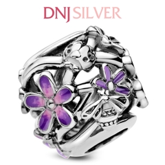 [Chính hãng] Charm bạc 925 cao cấp - Charm Openwork Purple Daisy thích hợp để mix vòng tay charm bạc cao cấp - DN014