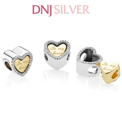 [Chính hãng] Charm bạc 925 cao cấp - Charm In My Heart Split Heart thích hợp để mix vòng tay charm bạc cao cấp - DN260