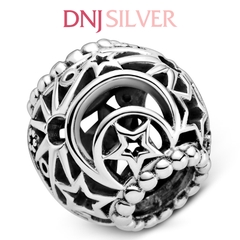 [Chính hãng] Charm bạc 925 cao cấp - Charm Openwork Sun, Stars & Moon thích hợp để mix vòng tay charm bạc cao cấp - DN015