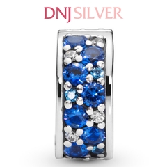 [Chính hãng] Charm bạc 925 cao cấp - Charm Blue Pavé Clip thích hợp để mix vòng tay charm bạc cao cấp - DN205