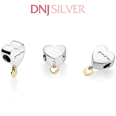 [Chính hãng] Charm bạc 925 cao cấp - Charm Two Hearts You and Me thích hợp để mix vòng tay charm bạc cao cấp - DN296