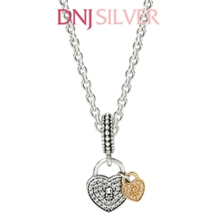 [Chính hãng] Charm bạc 925 cao cấp - Charm Pavé Heart Padlocks Dangle thích hợp để mix vòng tay charm bạc cao cấp - DN407