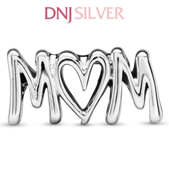 [Chính hãng] Charm bạc 925 cao cấp - Charm Mum Script thích hợp để mix vòng tay charm bạc cao cấp - DN151