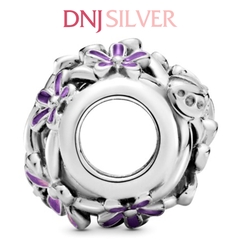 [Chính hãng] Charm bạc 925 cao cấp - Charm Openwork Purple Daisy thích hợp để mix vòng tay charm bạc cao cấp - DN014