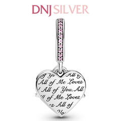 [Chính hãng] Charm bạc 925 cao cấp - Charm Heart & Mum Dangle thích hợp để mix vòng tay charm bạc cao cấp - DN018
