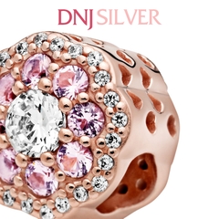 [Chính hãng] Charm bạc 925 cao cấp - Charm Pink Sparkle Flower thích hợp để mix vòng tay charm bạc cao cấp - DN189