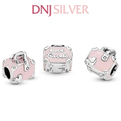 [Chính hãng] Charm bạc 925 cao cấp - Charm Pink Travel Bag thích hợp để mix vòng tay charm bạc cao cấp - DN212