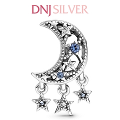 [Chính hãng] Charm bạc 925 cao cấp - Charm Star & Crescent Moon thích hợp để mix vòng tay charm bạc cao cấp - DN019
