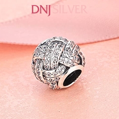 [Chính hãng] Charm bạc 925 cao cấp - Charm Sparkling Love Knot thích hợp để mix vòng tay charm bạc cao cấp - DN194