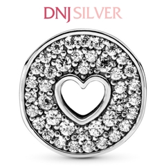 [Chính hãng] Charm bạc 925 cao cấp - Charm Pavé & Heart Anniversary thích hợp để mix vòng tay charm bạc cao cấp - DN064