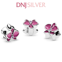[Chính hãng] Charm bạc 925 cao cấp - Charm Orchid thích hợp để mix vòng tay charm bạc cao cấp - DN273
