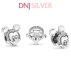 [Chính hãng] Charm bạc 925 cao cấp - Charm Disney Mickey Mouse Pavé Clip thích hợp để mix vòng tay charm bạc cao cấp - DN265