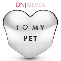 [Chính hãng] Charm bạc 925 cao cấp - Charm I Love My Pet Paw Print Heart thích hợp để mix vòng tay charm bạc cao cấp - DN369