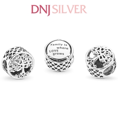 [Chính hãng] Charm bạc 925 cao cấp - Charm Openwork Family Roots thích hợp để mix vòng tay charm bạc cao cấp - DN350
